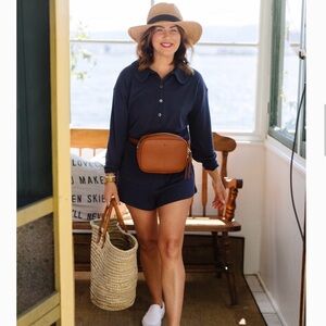 Smash + Tess Jillian Harris Cottage Collection Romper – Steel Blue – Size Small